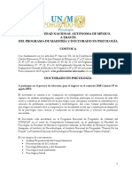 Convocatoria Doctorado (FPSI-UNAM)