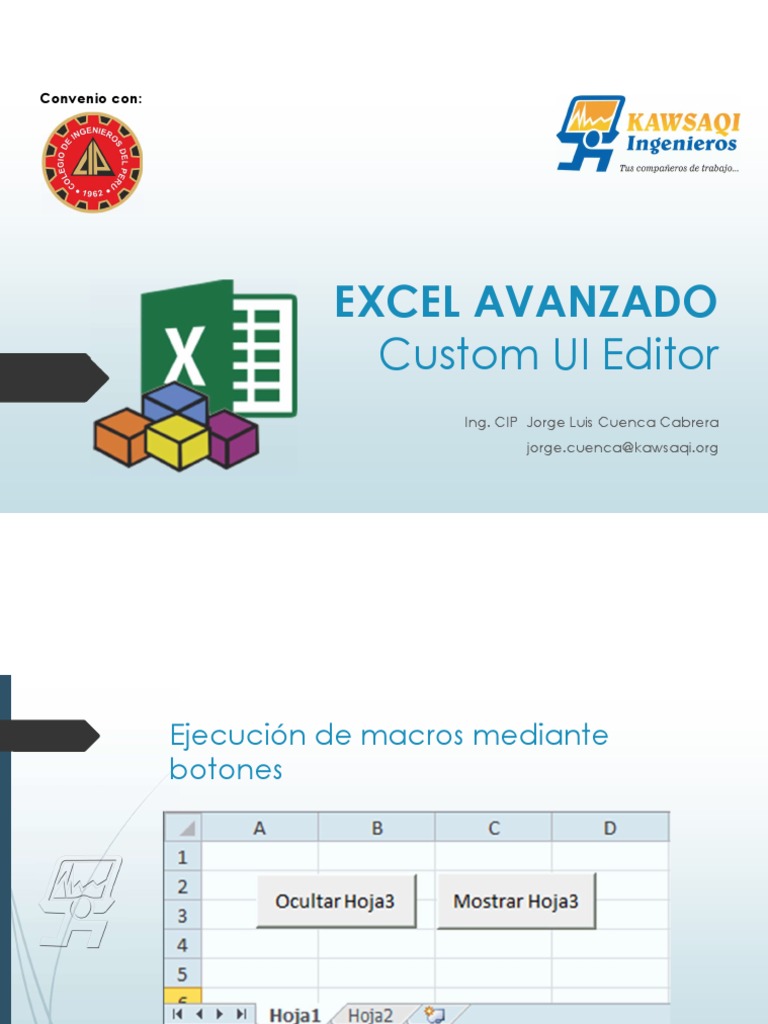 Personalizar La Ribbon de Un Archivo Excel PDF Microsoft Excel