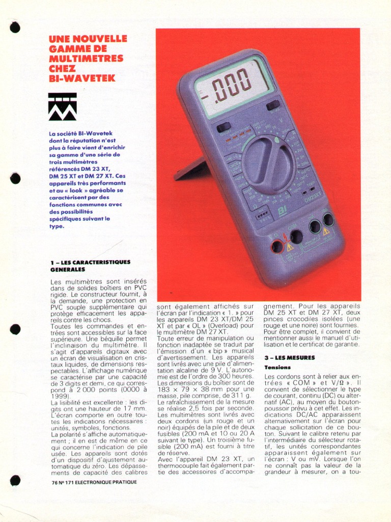 Wavetek Dm-23xt 25xt 27xt Info SCH | PDF