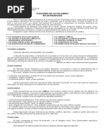 Funciones de Las Palabras en El Enunciado