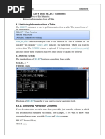 Select FROM Emp : 4.1.retrieving Information From A Table