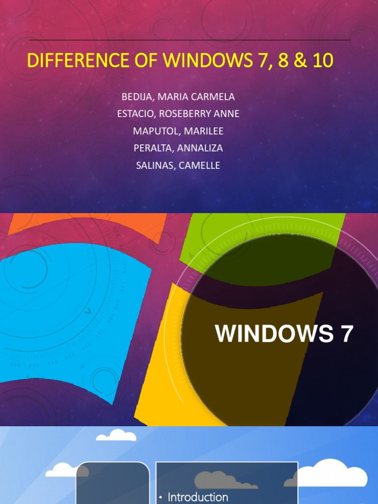 It1 Features of Windows 7 | PDF | Windows 8 | Windows 10