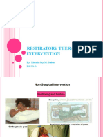 Respiratory Therapeutic Intervention: By: Rhenia Joy M. Dalen BSN 3-D