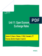 Unit 11: Open Economy and Exchange Rates
