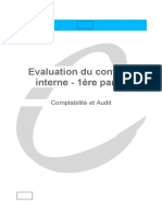 Evaluation Du Contrôle Interne - 1ère Partie