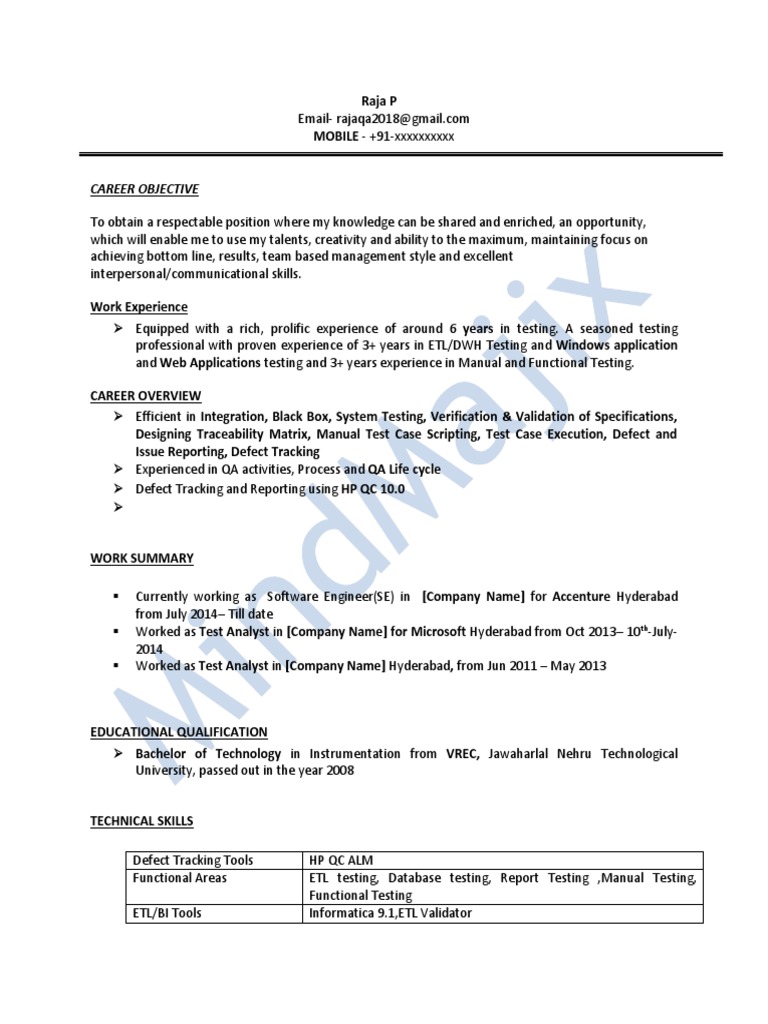 ETL Testing Resume 2 PDF Customer Relationship Management Databases