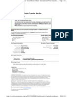 Western Union Money Transfer Receipt Details