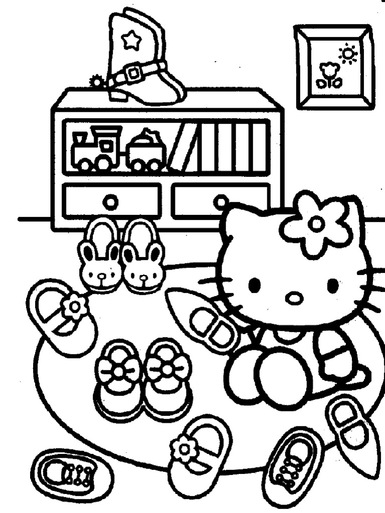 Mewarnai Gambar Hello Kitty 16 Mewarnai Gambar Hello Kitty 16
