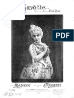 Massenet Jules Manon Vocal Score Gavotte French Italian 8575 83416