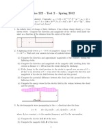 Physics 222 - Test 2 - Spring 2012