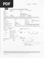 Certificate For Steel Wire Rope: vEN 1590777t2