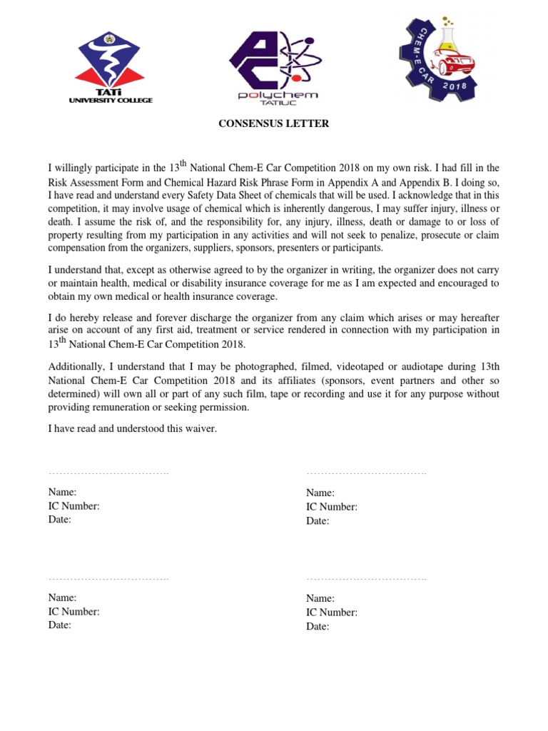 Consensus Letter Filling | Risk Assessment | Risk