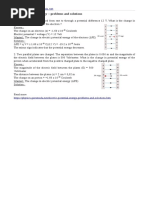 Electric Potential Energy Problems and Solutions