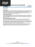 Download Network PC and Server Audit Checklist by smile4ever54 SN37478454 doc pdf