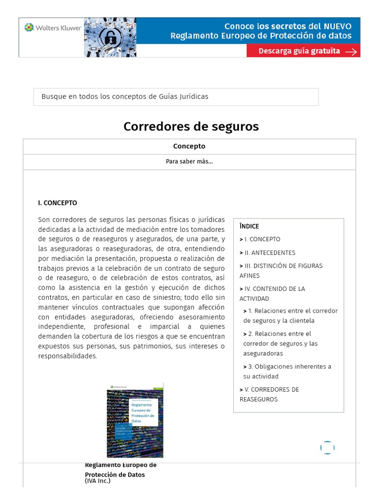 Corredores de Seguros: Conceptos y Normativa | PDF | Póliza de seguros ...