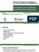 Budget Constrained Selection of Cloud Storage Services For Advanced Processing in Datacenters