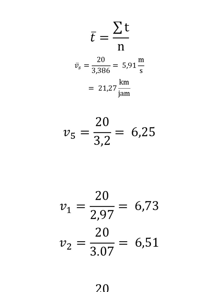 Average Speed Calculations in km/h | PDF | Science & Mathematics