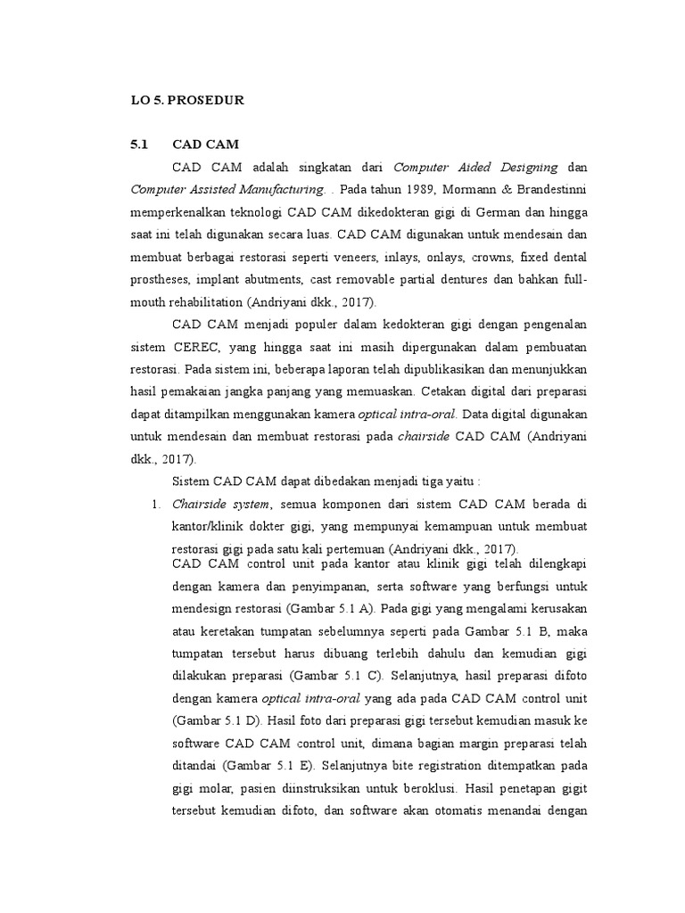 Lo 5 Prosedur Cad Cam | PDF | Teknologi & Rekayasa