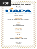 Tarea 1 de Estudio de La Literatura Antigua y Medieval