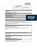 Lesson Plan: White Board, Markers, Flash Cards (Laminated), Word Cards (Laminated)