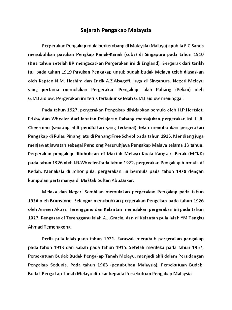 Sejarah Pengakap Malaysia Pdf