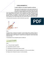 FORÇA MAGNÉTICA. Força magnética sobre cargas em um campo magnético uniforme.pdf