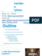 RecSys PyData2016