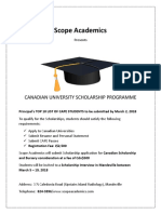 Scope Academics: Canadian University Scholarship Programme