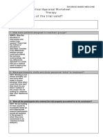 Therapy Blank Critical Appraisal Worksheet