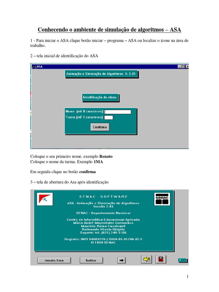 Introdução ao ASA: Simulação de Algoritmos | PDF | Programa de ...