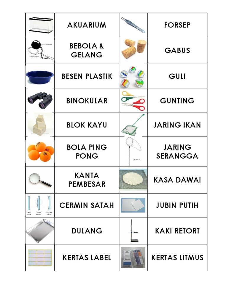 Label Alatan Makmal Pdf