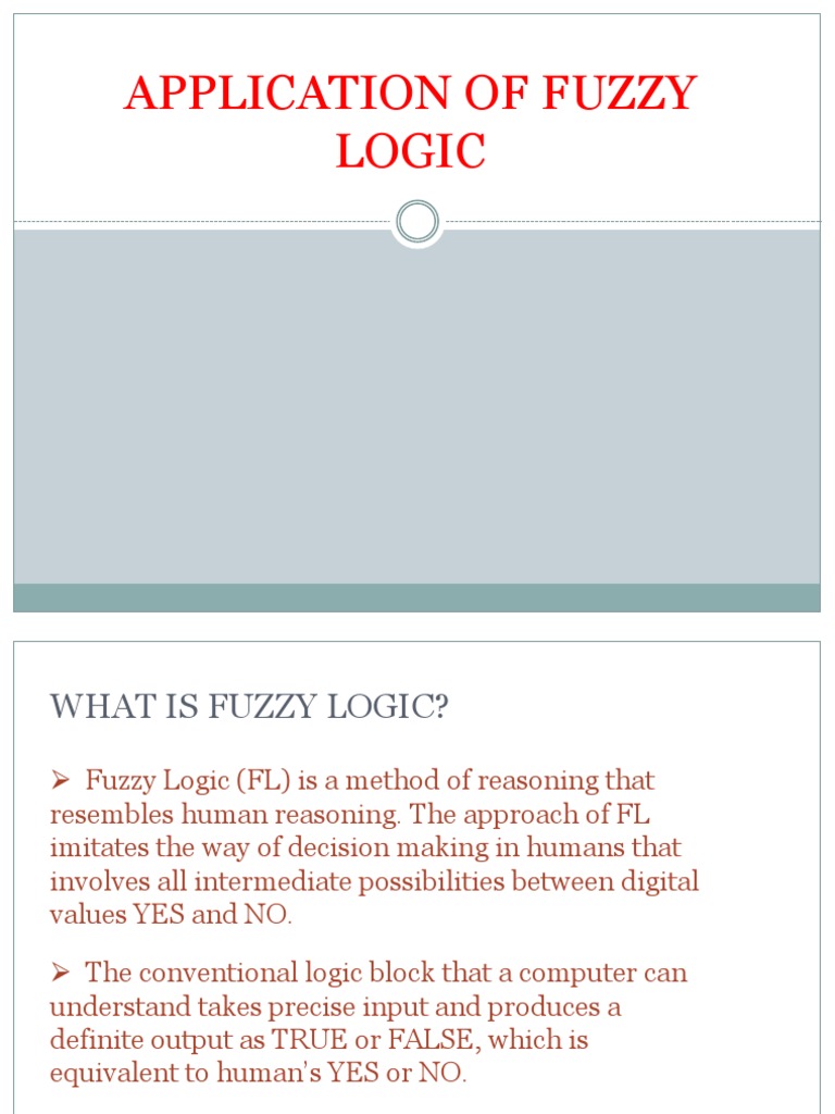 Fuzzy Logic Applications Overview | PDF | Fuzzy Logic | Computing And ...