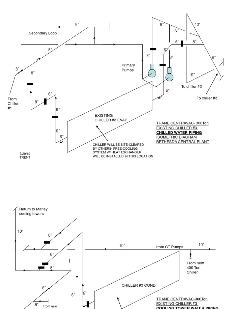 Chilled Water System Piping Diagram | PDF
