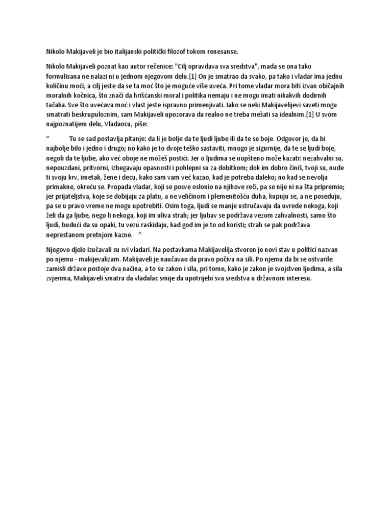 Nikolo Makijaveli | PDF