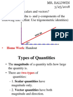 Scalars and Vectors