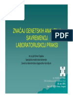 28.ke Konzilijum-Znacaj Genetskih Analiza U Savremenoj Laboratorijskoj Praksi-Mr - Sci.ph Drina Topalov