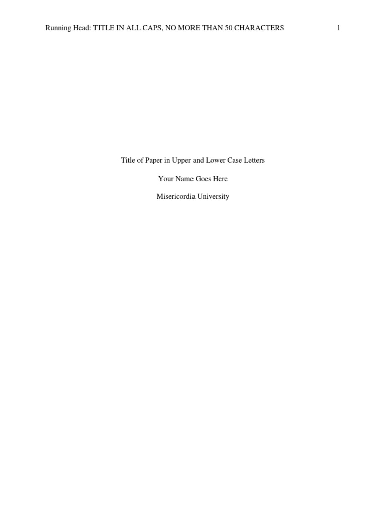 APA Formatting Template Guide | PDF | General Fiction
