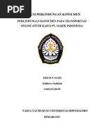 Download MAKALAH PERLINDUNGAN KONSUMEN PADA TRANSPORTASI ONLINE STUDI KASUS PT GOJEK INDONESIA by Khilluwa Nadhifah SN374819095 doc pdf