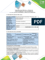 Guía de Actividades y Rubrica de Evaluación - Tarea 3 - Actividad Intermedia - Diseño Experimental