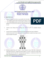 Soal OSN Matematika SMP Tingkat Nasional 2015