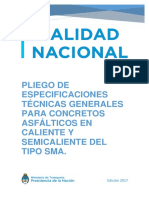 Pliego de Especificaciones Técnicas Generales para Concretos Asfálticos en Caliente y Semicaliente Del Tipo Sma