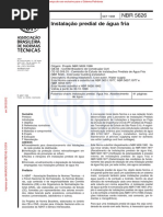 NBR 5626- Instalação Predial de Água Fria