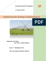 Implementacion de Riego Complementario