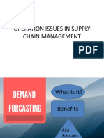Operation Issues in Supply Chain Management