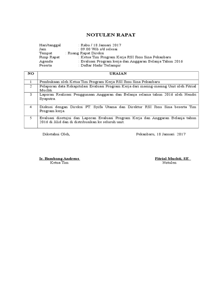 Contoh Evaluasi Program Kerja - Simak Gambar Berikut