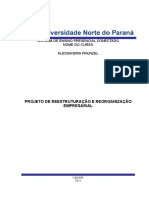 Projeto de Reestruturação e Reorganização Empresarial