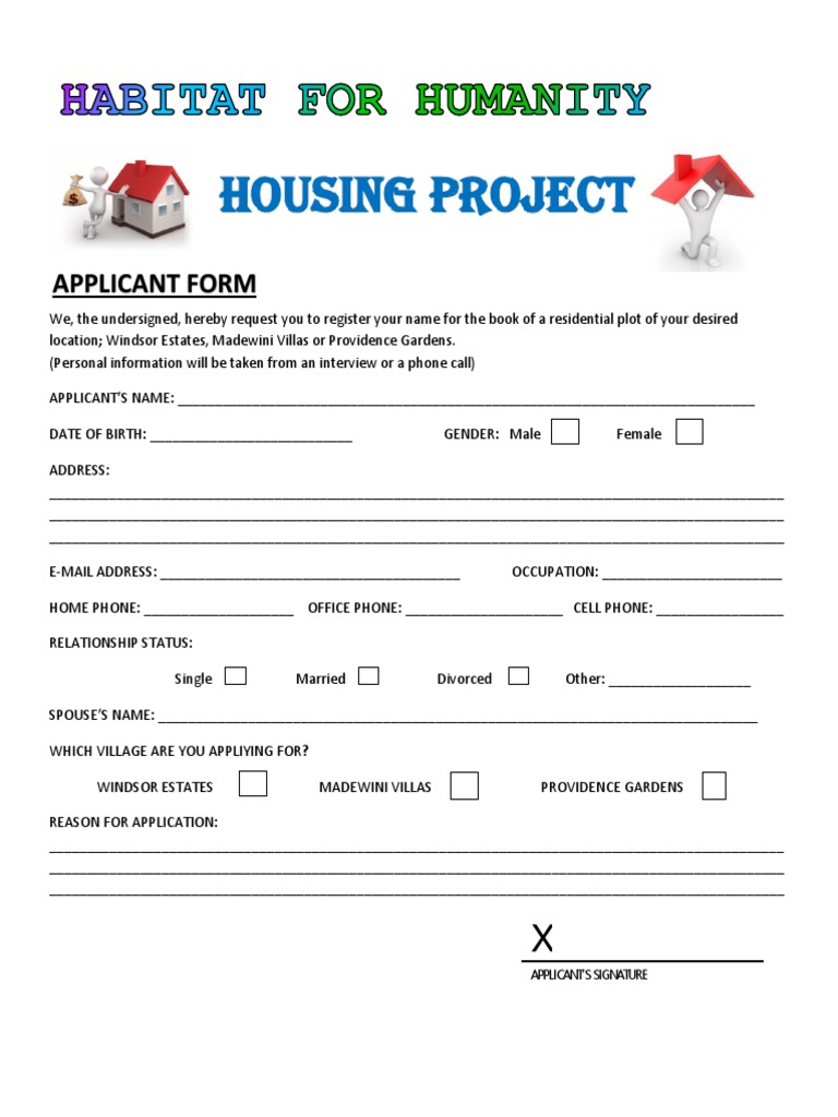 Residential Plot Application Form | PDF | Business | Finance & Money ...