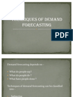 Techniques of Demand Forecasting