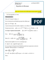 Demonstration de L'hypothese de Riemann