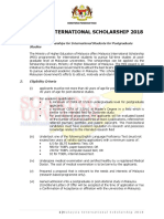 Malaysia International Scholarship 2018